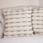 Handwoven Cotton and Jute Textured Cushion Cover Cream 18x18 Square