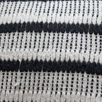 Handwoven Cotton Throw Pillow Cover Indoor Outdoor Cushion Sturdy Black White 18x18