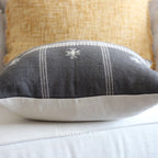 Handspun Handwoven Organic Wool Pillow Cover Antique Cushions Gray 20x20