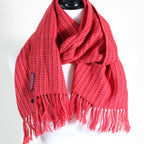 Handwoven Merino Himalayan Wool Scarf Naturally Dyed with Madder Sappanwood Red 11x52 Small