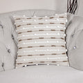 Handwoven Cotton and Jute Textured Cushion Cover Cream 18x18 Square