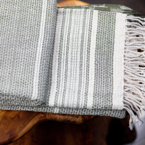 100 Organic Cotton Decorative Bath Towel Genetically Pure Organic Kala Cotton Hand Woven Towel Green 30x58