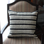 Handwoven Cotton Throw Pillow Cover Indoor Outdoor Cushion Sturdy Black White 18x18