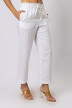 European Linen Relaxed Drawstring Pants