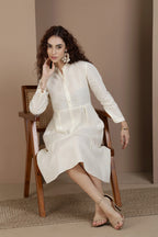 The Refined Linen Shirt Midi Dress Everyday Linen Shirt Dress