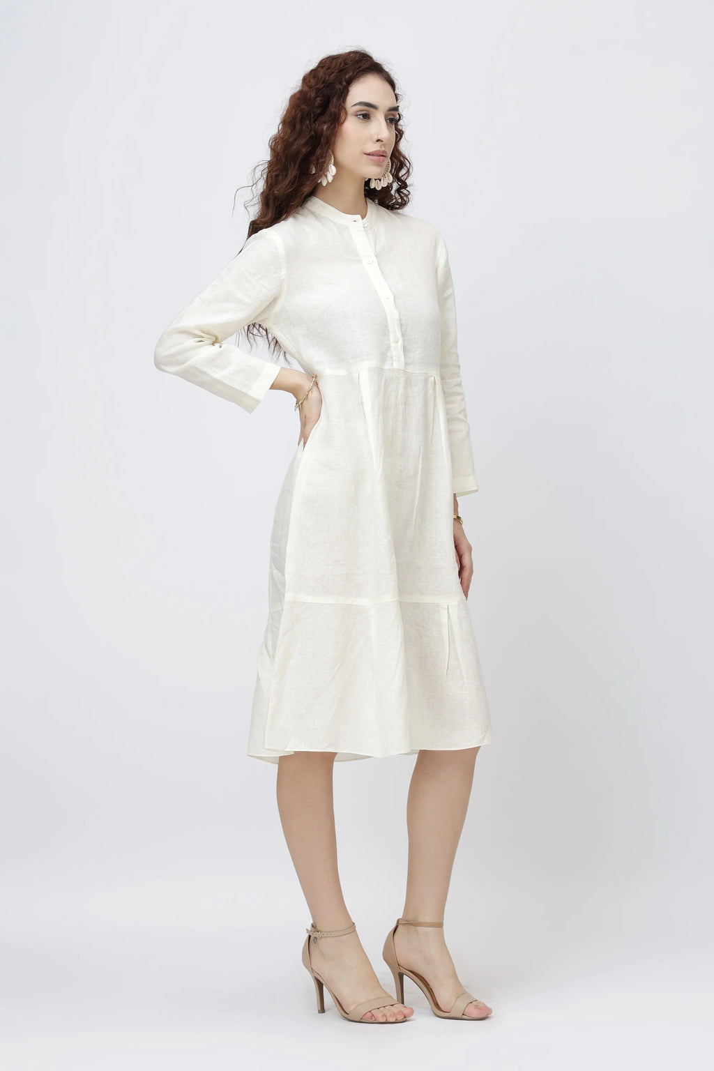 The Refined Linen Shirt Midi Dress Everyday Linen Shirt Dress