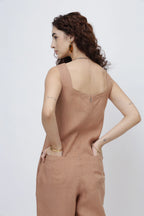 Modern Tailored Linen Jumpsuit A Perfect Travel Companion