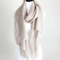 100 Pure Cashmere Scarf Handspun Softest Pashmina Cashmere Wool Stole from Ladakh Himalayas Light Brown 30x84