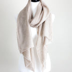 100 Pure Cashmere Scarf Handspun Softest Pashmina Cashmere Wool Stole from Ladakh Himalayas Light Brown 30x84