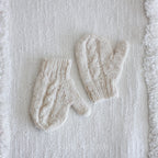 Cashmere Mitts for Babies Toddlers Ultrasoft Pashmina Milk White