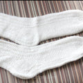 Womens Cashmere Socks Softest 100 Pure Pashmina Cashmere Indoor Bed Socks from Ladakh Himalayas Handspun Handknit Cashmere Wool Milk White L XL