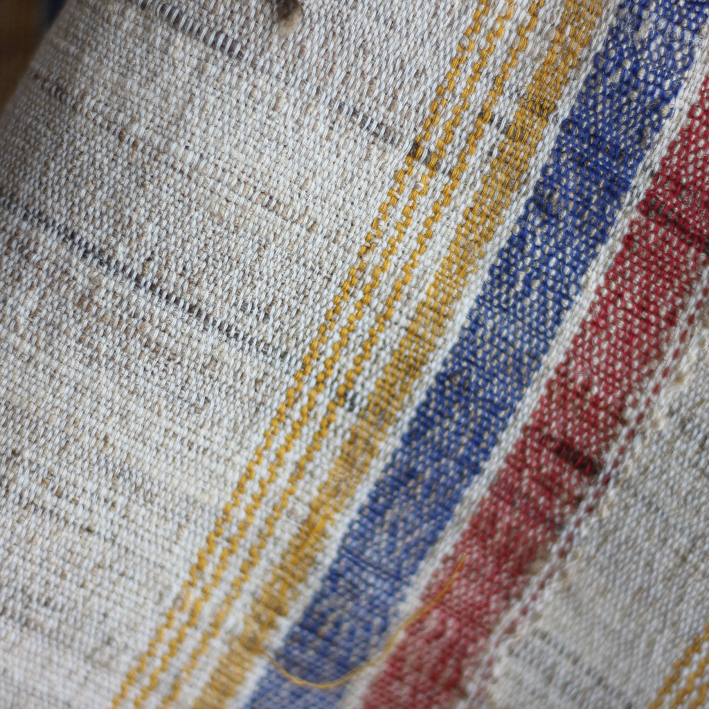 Handwoven Wrap from Handspun Tussar Silk Fine Cotton Colourful Tassels Beige Stole 24x86