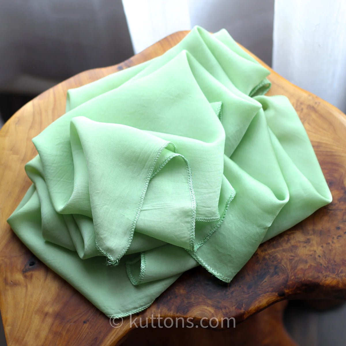 Pure Mulberry Silk Bandana Scarf Luxurious 100 Mulberry Silk Neck Square Emerald Green 24x25