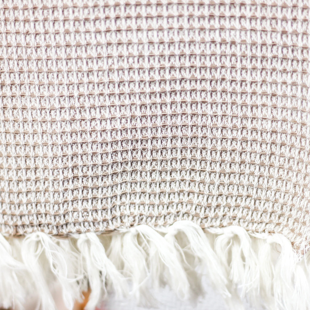 Handwoven Waffle Weave 100 Cotton Towel Powder Room Decor Brown 30x59
