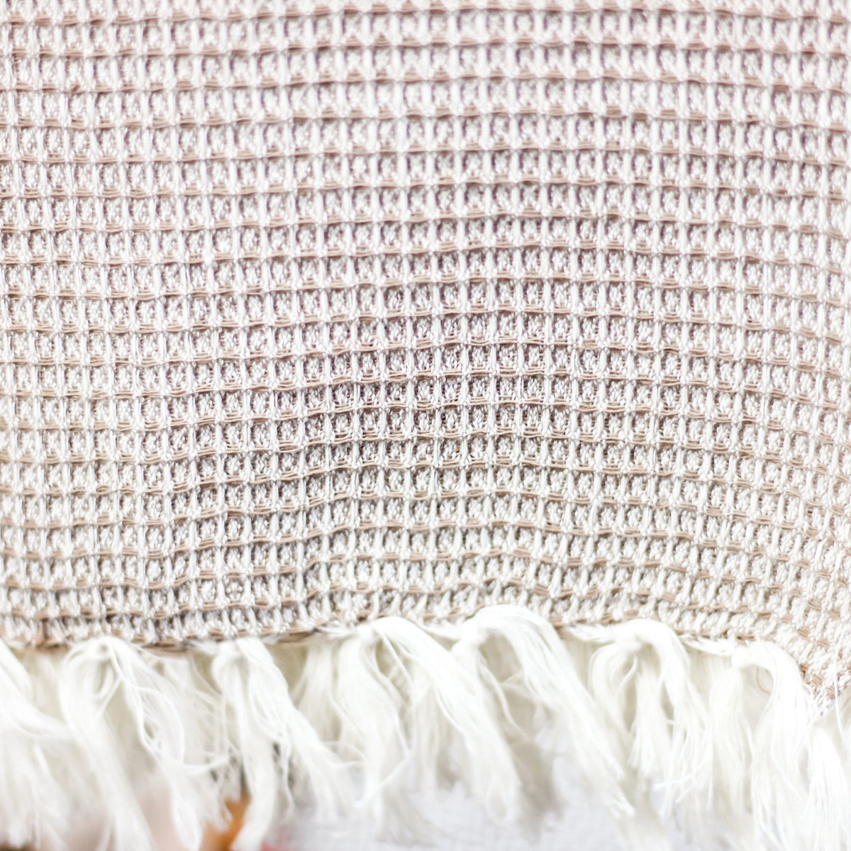 Handwoven Waffle Weave 100 Cotton Towel Powder Room Decor Brown 30x59