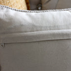 Handwoven 100 Cotton Throw Pillow Cover Decorative Hand Knotted Cushion Cream 18x18
