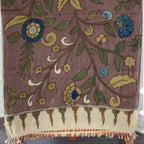 Kalamkari Hand Painted Cotton Scarf Ethnic Wrap Natural Colours Brown 21x75