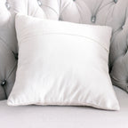 Christmas Snowman Cushion Cover Textured Cotton Tufted Decorative Pillow Case Cream 18x18 Square Single