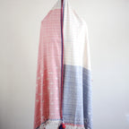 Ethically Sourced Beautiful Cotton Wrap Handcrafted by Women Artisans in India Pink Blue 30x86