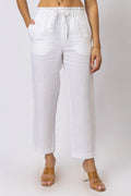European Linen Relaxed Drawstring Pants