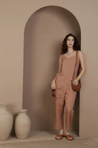 Modern Tailored Linen Jumpsuit A Perfect Travel Companion