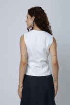 Tailored Linen Vest Top European Linen Waistcoat
