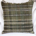 Handwoven 100 Wool Organic Cotton Cushion Cover with Tassels 20x20 Pair