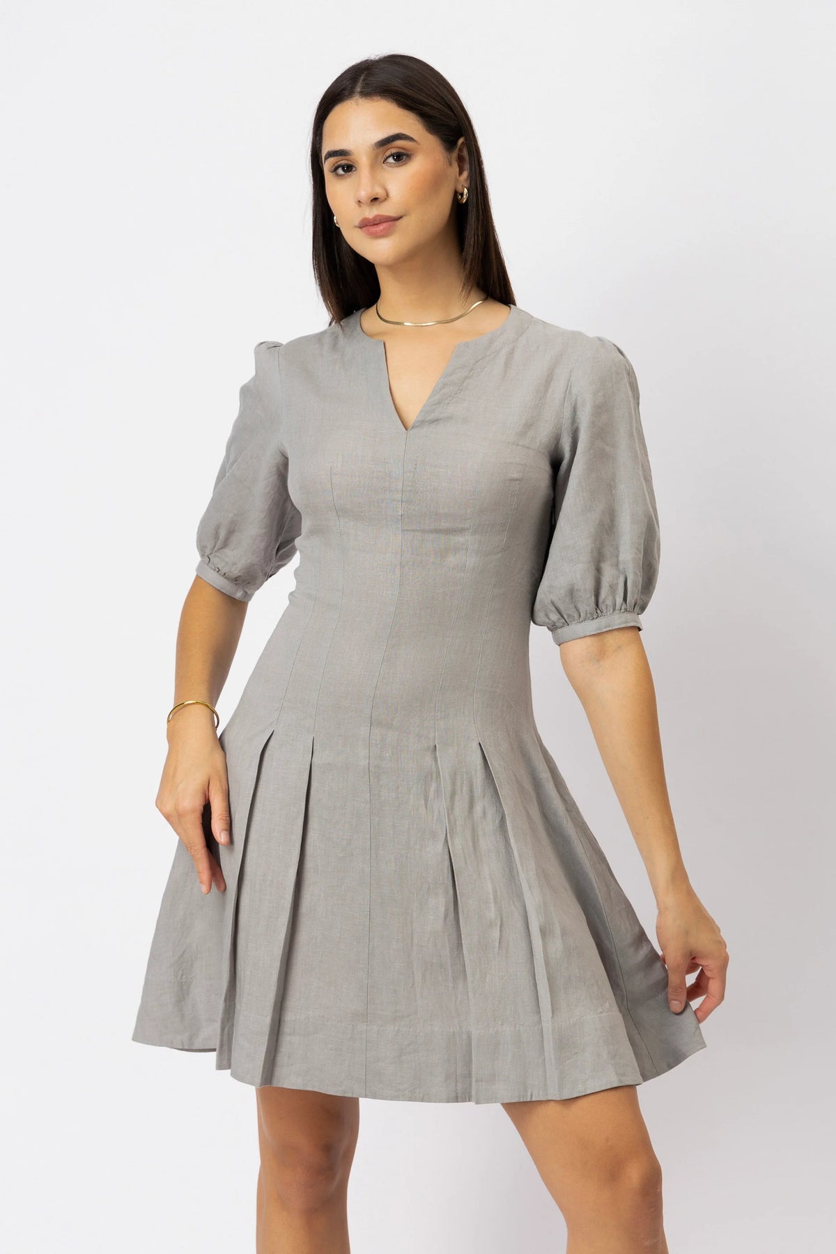 The Mirelle European Linen Fit and Flare Mini Dress