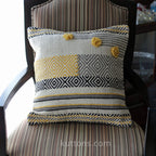 Handwoven Jute Cotton Boho Kilim Pillow Cover Sets Throw Pillows Cream Yellow Set of 2 Multiple Options 18x18