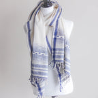 Organic Cotton Wrap with Tassels Handwoven Genetically Pure Organic Kala Cotton Scarf White 23x76 multiple designs