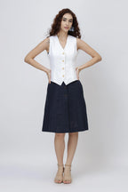 Tailored Linen Vest Top European Linen Waistcoat