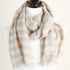 Pashmina Cashmere Scarf Soft Featherweight Pure Cashmere Wool from Ladakh Himalayas Cream 14x80