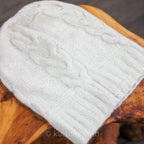 100 Pure Cashmere Beanie Handknit Pashmina Cashmere Hat from Ladakh Himalayas Cream Unisex