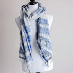 Organic Cotton Wrap with Tassels Handwoven Genetically Pure Organic Kala Cotton Scarf White 23x76 multiple designs